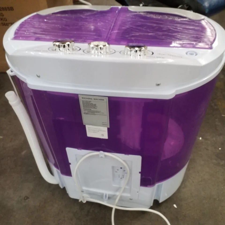 BOXED DISPLAY4TOP ELECTRIC MINI PORTABLE COMPACT 3.6KG CAPACITY WASHER WASHING MACHINE SPIN DRYER LAUNDRY - PURPLE