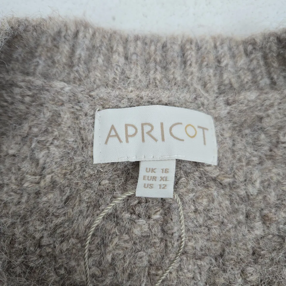 APRICOT WOMEN'S GREY KNIT SWEATER, UK 16 (US 12, EU XL)