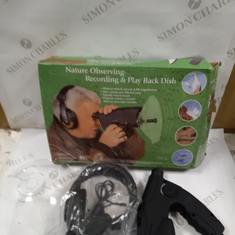 NATURE OBSERVING RECORDING & PLAY BACK DISH