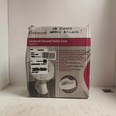 BOXED HOMECRAFT SAVANAH RAISED TOILET SEAT - 10CM (4")
