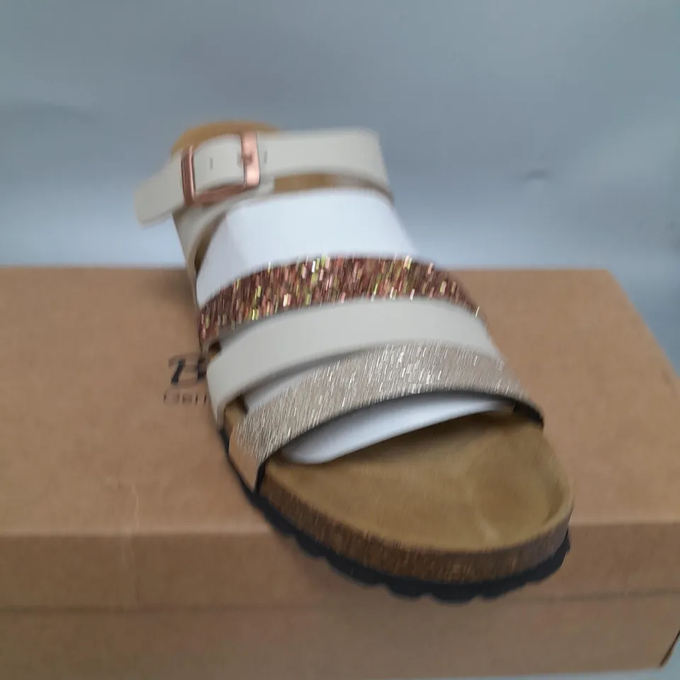 BONOVA MULTI STRAP SANDLE SHOES IN ROSE GOLD SIZE 7 