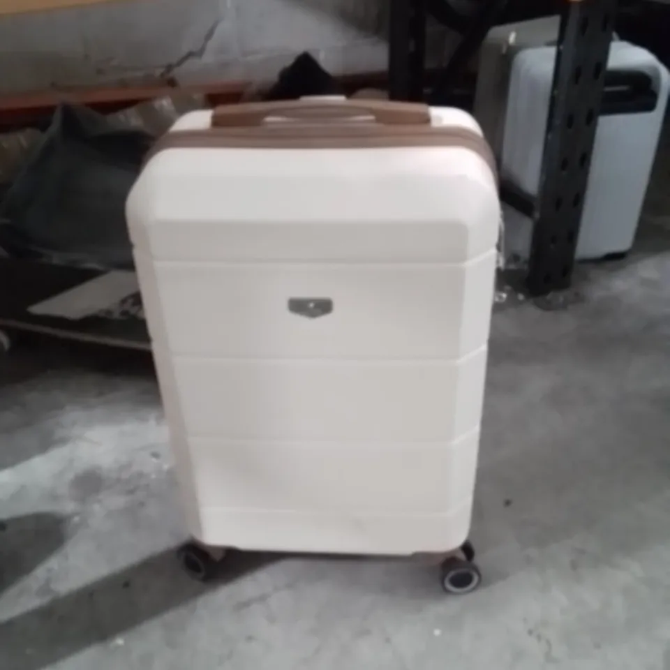 LUGG TRAVEL SUITCASE CREAM&BROWN 