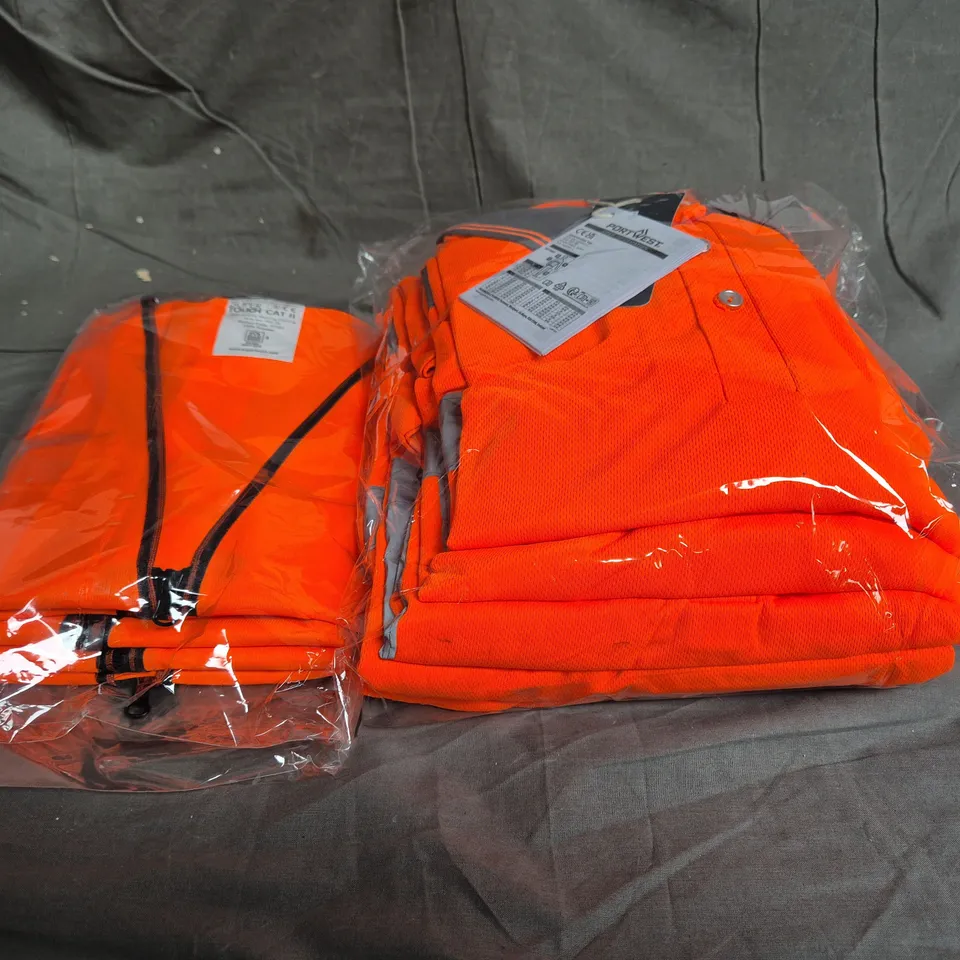 BOX OF HI-VIS JACKETS AND T-SHIRTS IN VARIOUS SIZES