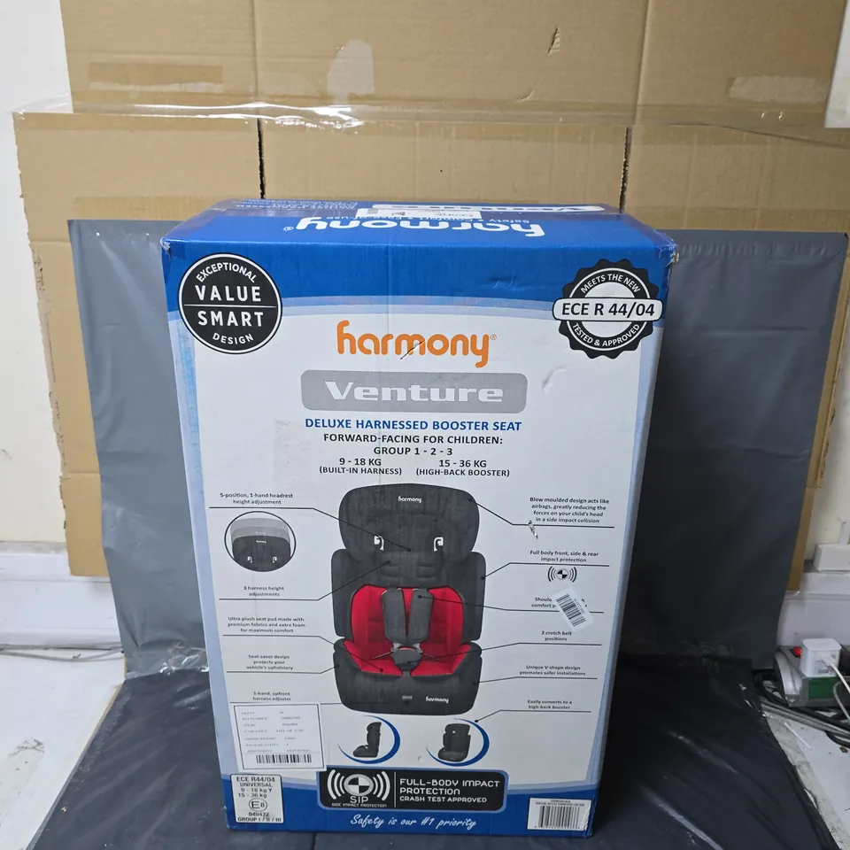 BOXED HARMONY VENTURE DELUXE HARNESSED BOOSTER SEAT