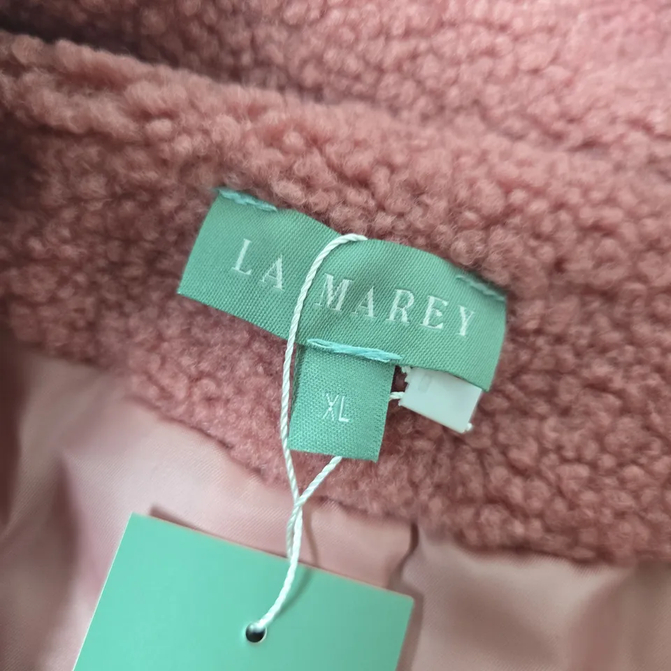 LA MAREY LADIES PLUSH JACKET IN PINK - XL