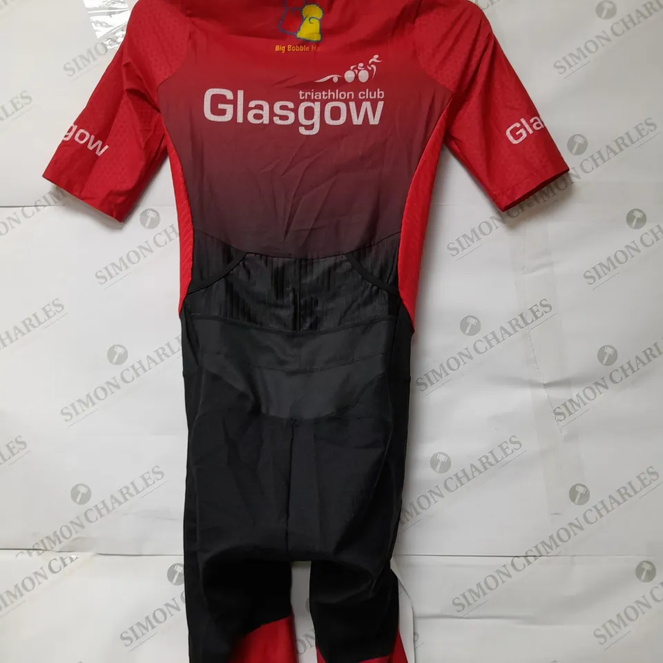 TEMPUS MENS CYCLING BIB SHORTS BLACK AND RED SIZE S