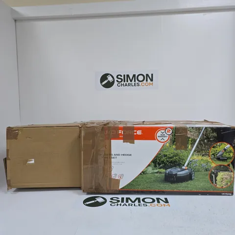 YARD FORCE GARDEN POWER TOOL SET β LAWN MOWER & HEDGE TRIMMER (BOXED)