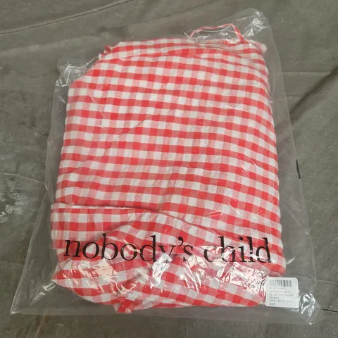 NOBODY’S CHILD BEACH FRILL EDGE SIA TROUSERS – RED GINGHAM, UK 8