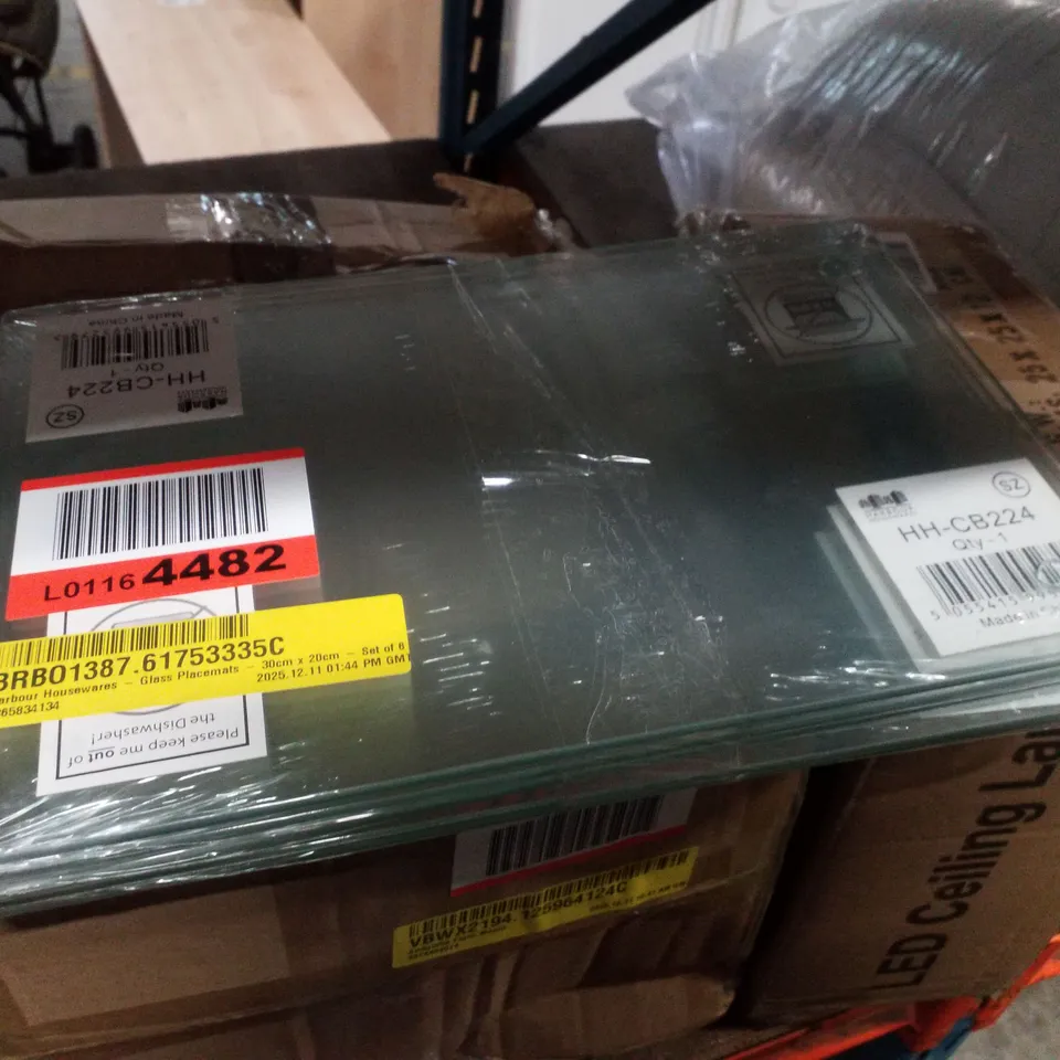 HARBOUR HOUSEWARES - GLASS PLACEMATS - 30×20CM - SET OF 6