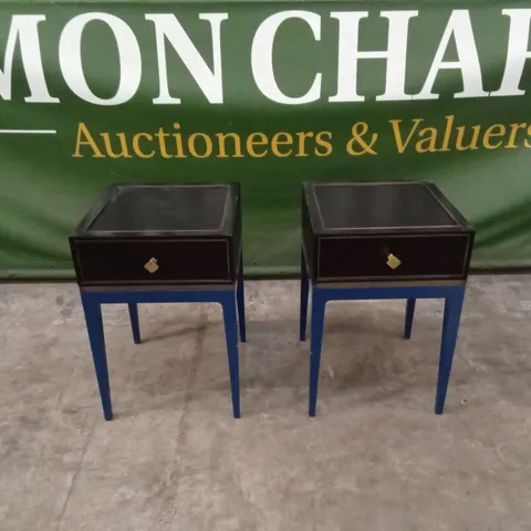 SET OF 2 QUALITY DESIGNER SMALL BEDSIDE TABLES