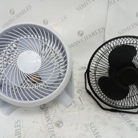 2 X BOXED COOLING FANS IN BLACK & WHITE 