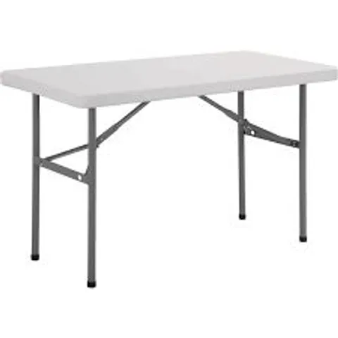 BOXED BOLERO PE RECTANGULAR FOLDING TABLE WHITE 4FT
