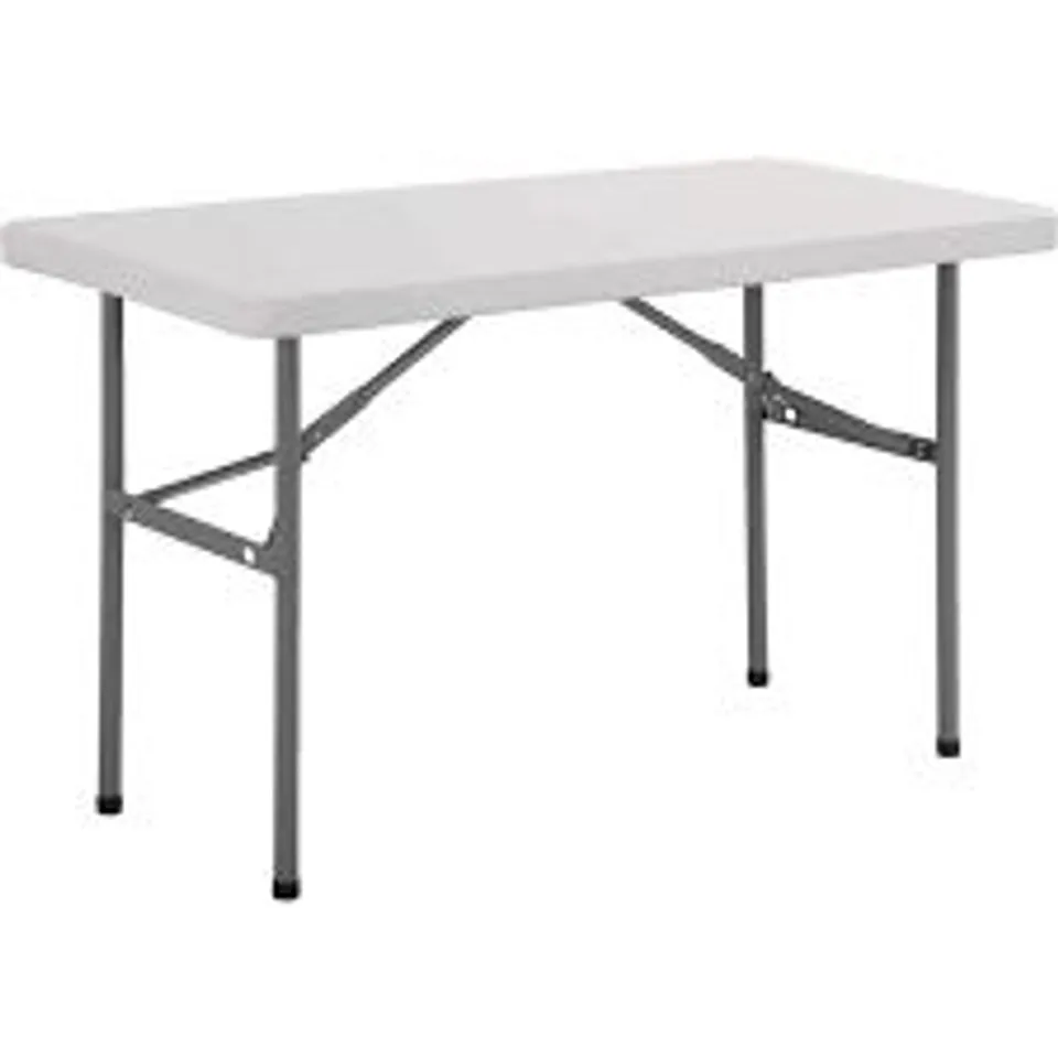 BOXED BOLERO PE RECTANGULAR FOLDING TABLE WHITE 4FT