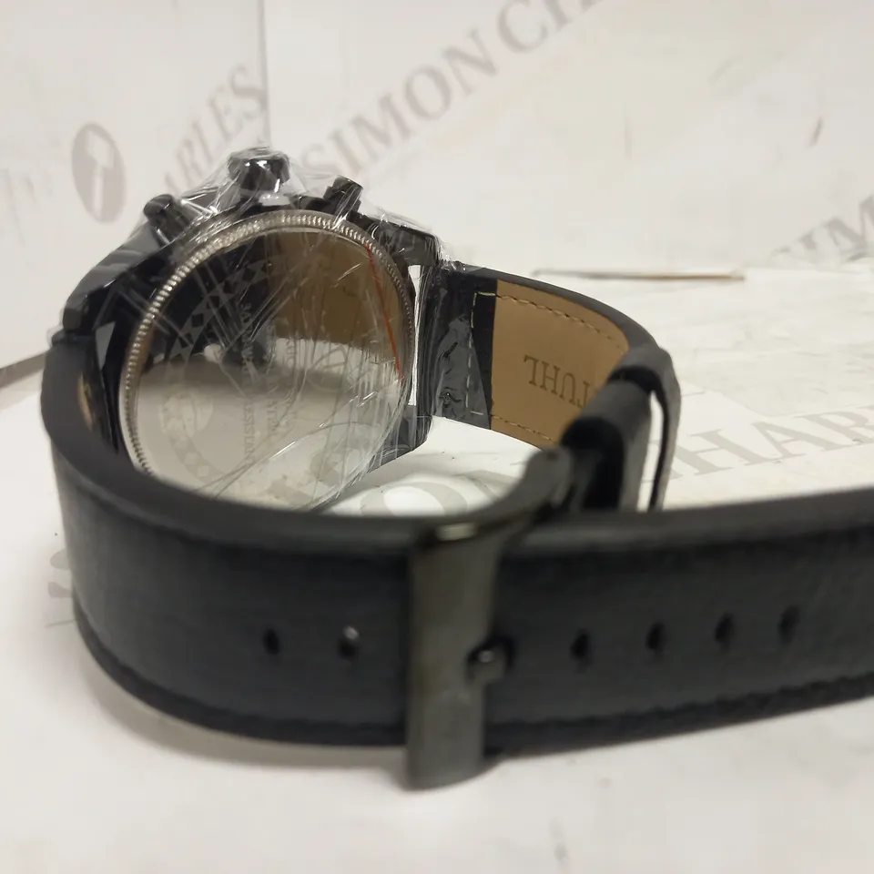 RUCKSTUHL CHRONOGRAPH LEATHER STRAP WATCH RRP £560