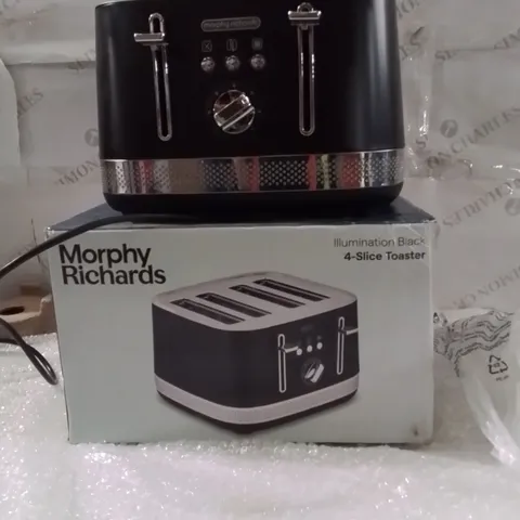 BOXED MORPHY RICHARDS 4 SLICE TOASTER BLACK