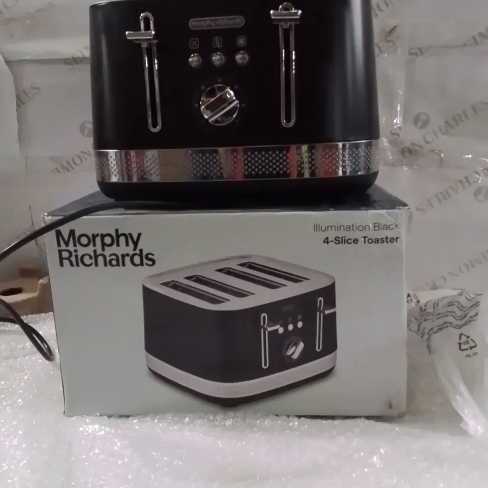 BOXED MORPHY RICHARDS 4 SLICE TOASTER BLACK