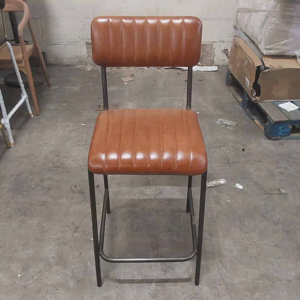 DINER LEATHER BAR STOOL