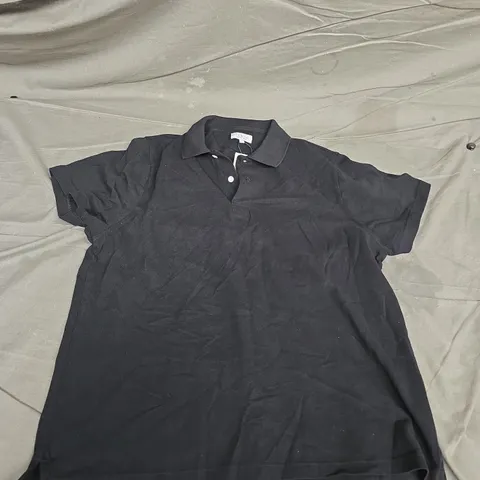 RISE & FALL MEN’S POLO SHIRT – BLACK PIQUÉ, 100% PIMA COTTON, XL