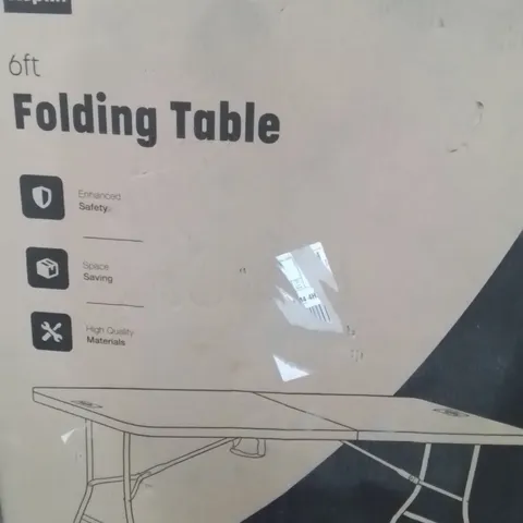 BOXED KEPLIN 6FT FOLDING TABLE