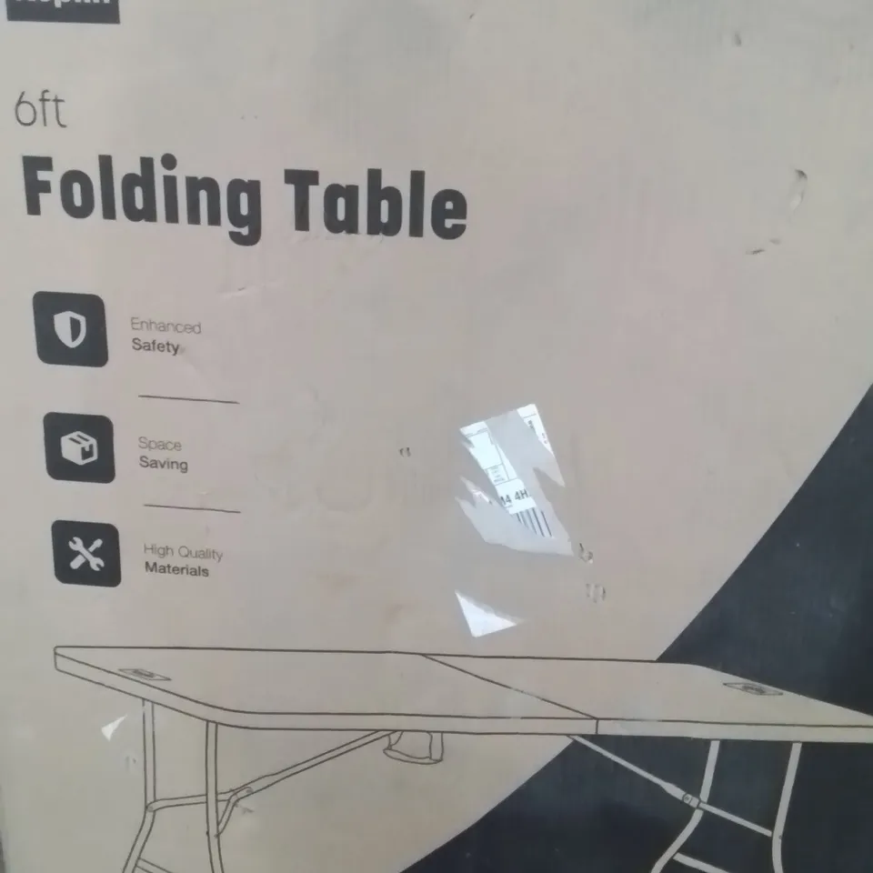BOXED KEPLIN 6FT FOLDING TABLE 