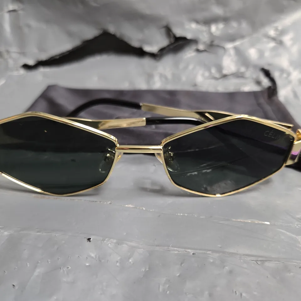 CÉLINE SUNGLASSES, MODEL 8005, GOLD-TONE METAL, MADE IN ITALY