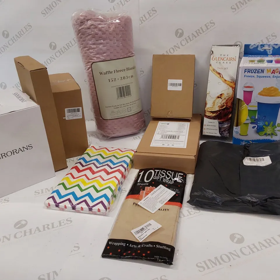 11 BRAND NEW ITEMS TO INCLUDE: INRORANS ELECTRIC WAX MELT WARMER, WAFFLE FLEECE BLANKET, SLUSHY MAKER