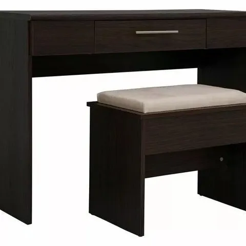 BRAND NEW BOXED NORMANDY DRESSER AND STOOL DARK OAK (1 BOX)