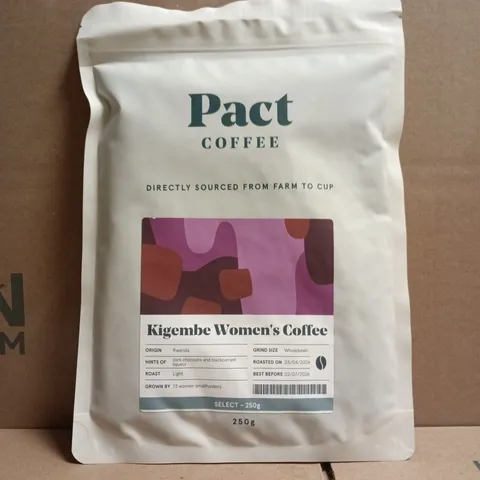 PACT COFFEE - WHOLEBEAN LIGHT ROAST KIGEMBE WOMEN'S COFFEE (250G)