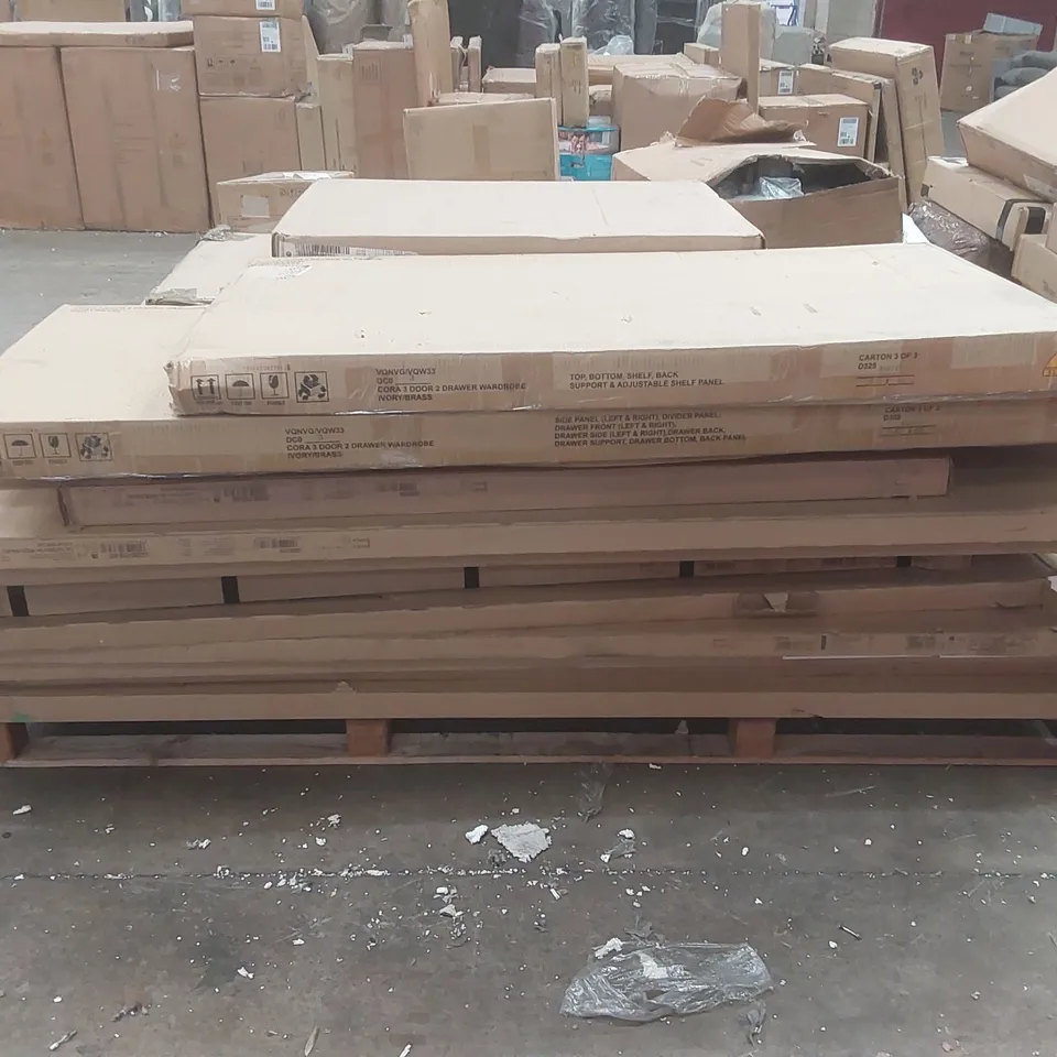 PALLET CONTAINING A VERY LARGE QUANTITY OF ASSORTED FURNITURE PARTS 