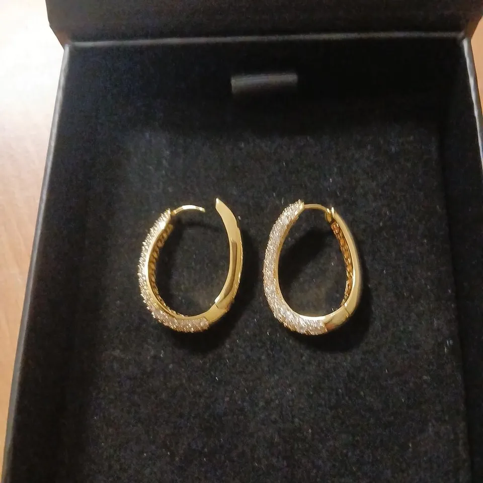 PAUL COSTELLO FOR DIAMONIQUE WAVE CHAIN LINK EARRINGS