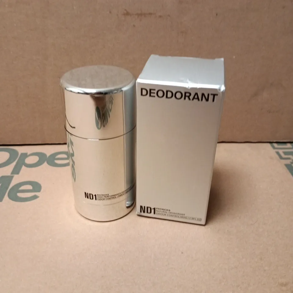 BOXED PATRICKS ND1 NATURAL DEODORANT 75G