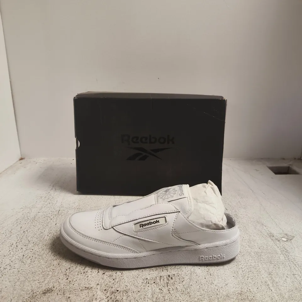 REEBOK CLUB C LACELESS MULE – UNISEX, UK 7.5 (US 8.5), WHITE