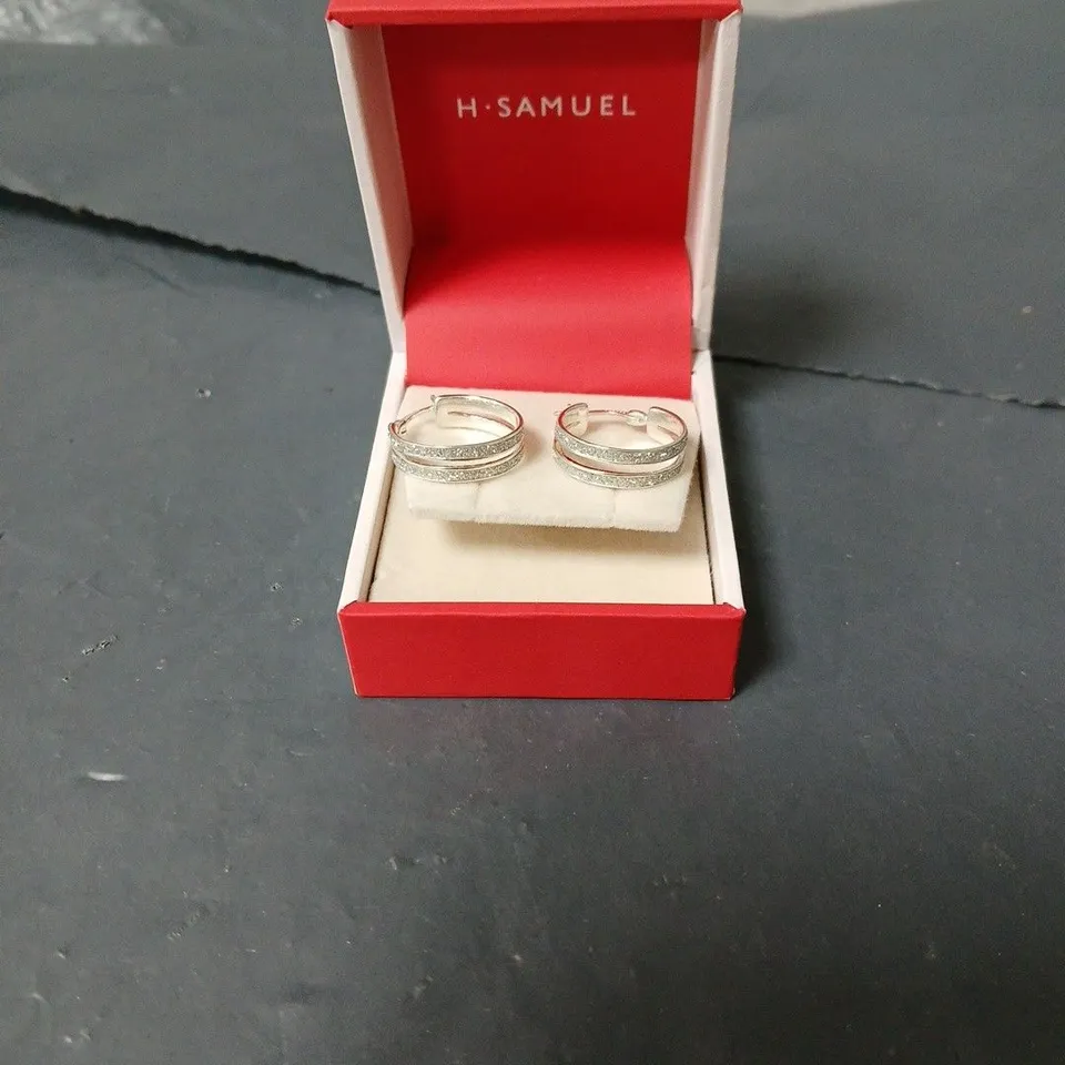 H SAMUEL STERLING SILVER EARRINGS BOXED