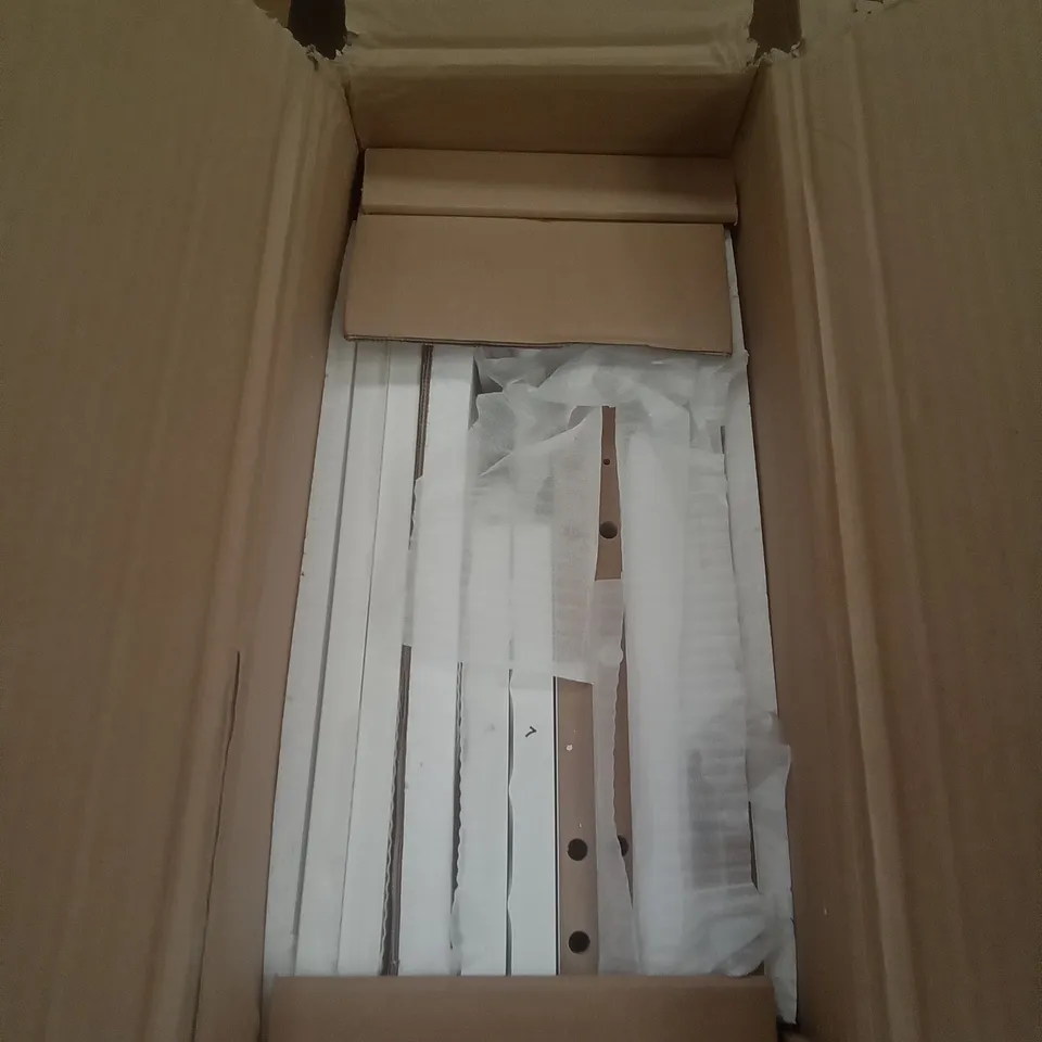 BOXED WHITE BEDSIDE CABINET 