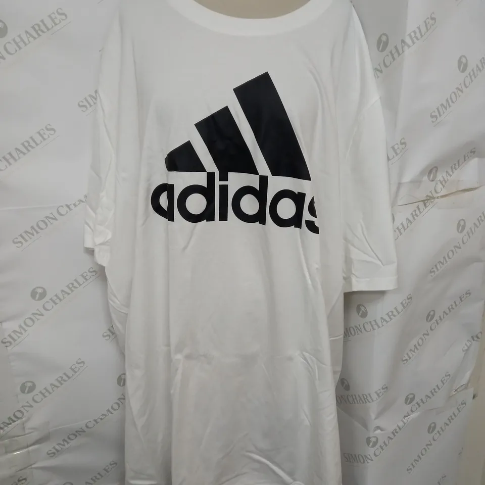 ADIDAS PRINTED JERSEY TSHIRT IN WHITE SIZE 4XL