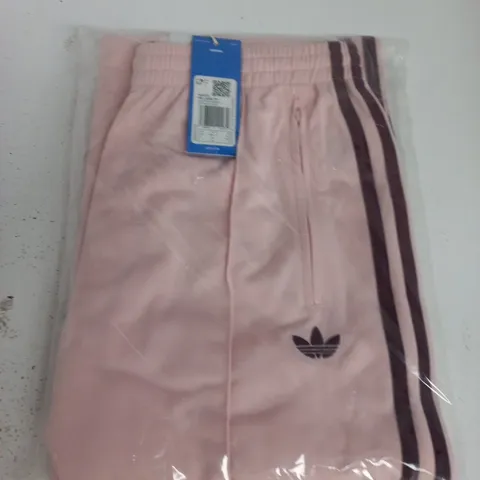 ADIDAS WOMENβS PINK TRACK PANTS WITH THREE STRIPES β UK SIZE M