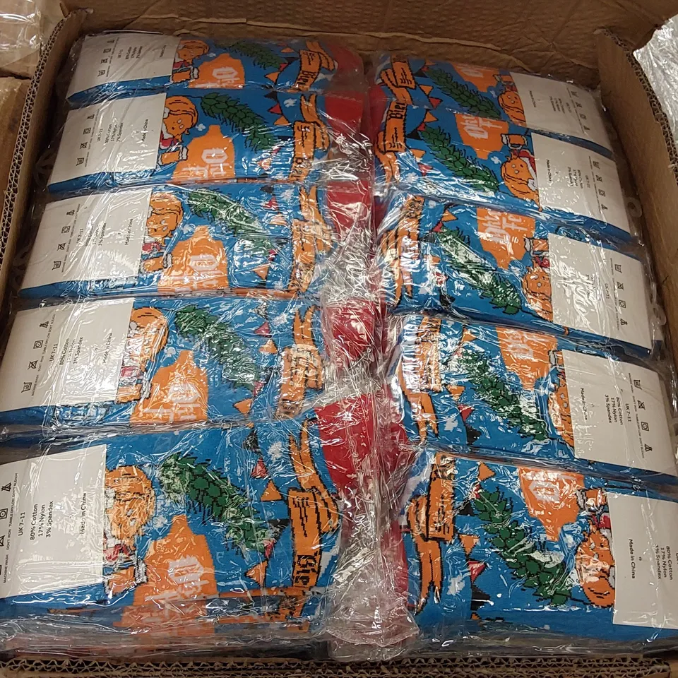 BOX OF BRAND NEW BIER CO OKTOBERFEST SOCKS // APPROXIMATELY 320 PAIRS (1 BOX)