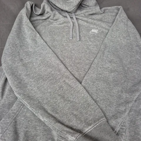 NIKE GREY HOODIE WITH DRAWSTRING HOOD – SIZE L