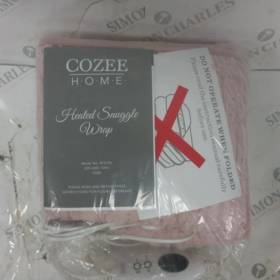 COZEE HOME FAUX FUR HEATED THROW PINK