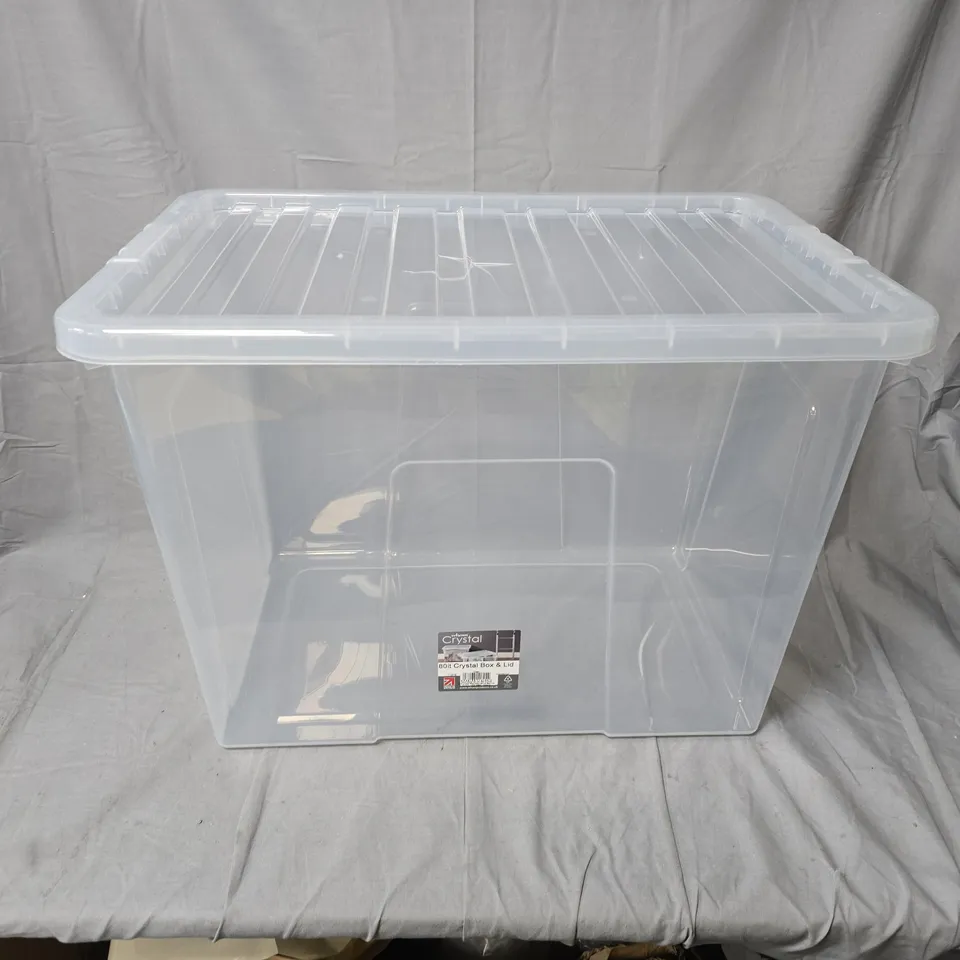 WHAM CRYSTAL BOX & LID 80L – CLEAR STORAGE BOX