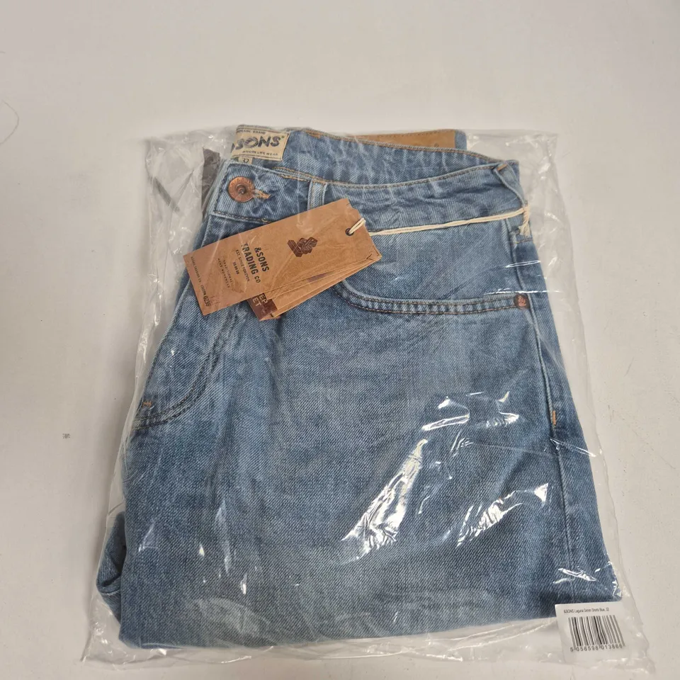 BAGGED &SONS LAGUNA DENIM SHORTS IN BLUE - 32
