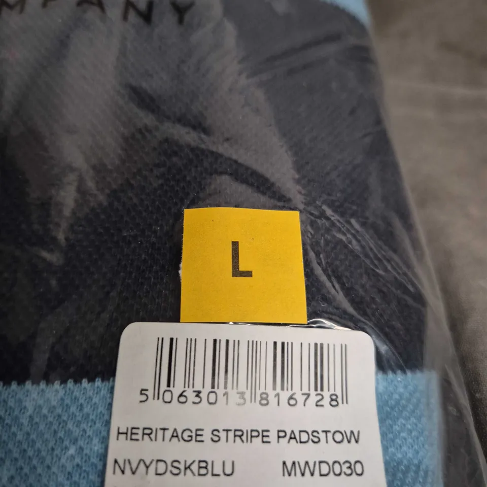 CREW CLOTHING COMPANY HERITAGE STRIPE PADSTOW – SIZE L
