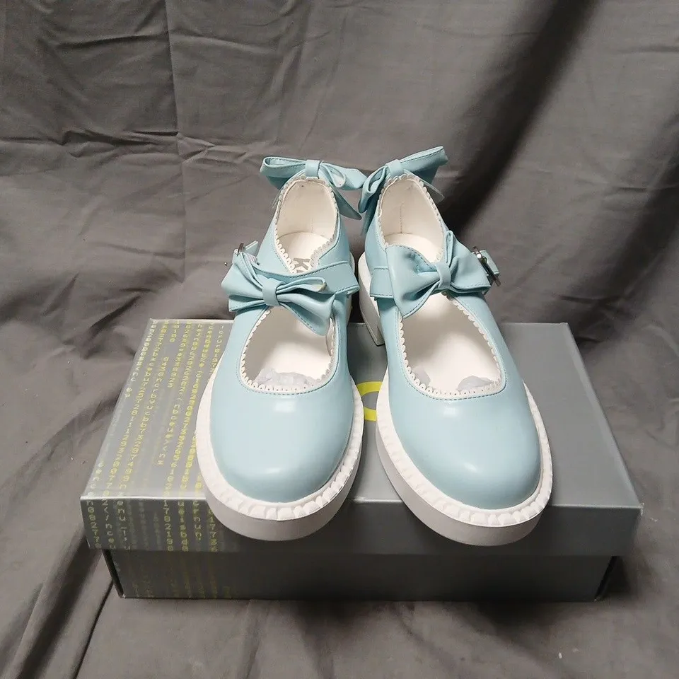 BOXED KOI FAIRY LACE DOILY MARY JANES – BABY BLUE, UK6