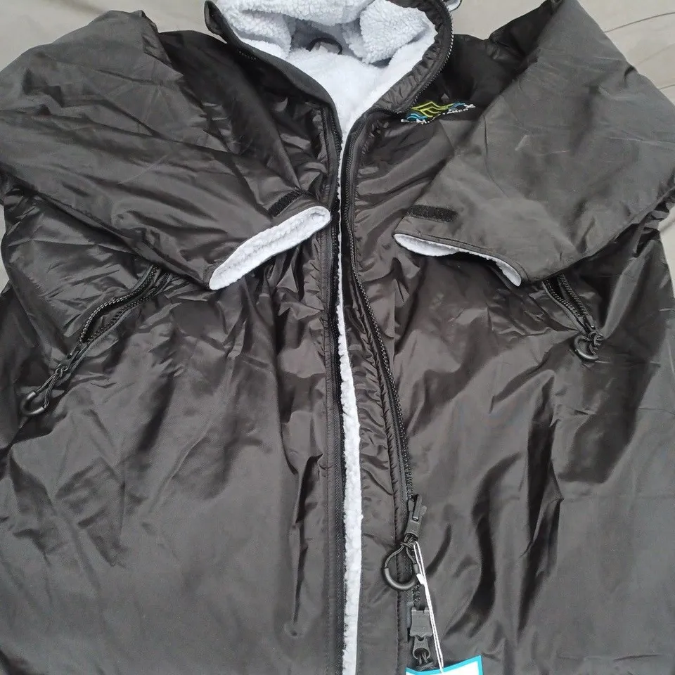 ENDEX NATURE TAMED INSULATED HOODED WATERPROOF COAT, BLACK - UK SIZE M