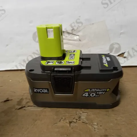 RYOBI RB18L40 18V ONE+ LITHIUM+ 4.0AH BATTERY