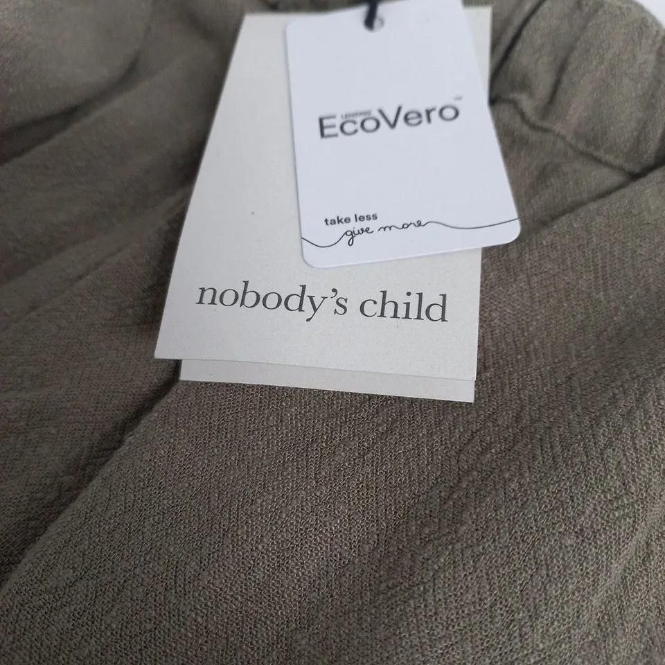 NOBODY'S CHILD TADLOW TROUSERS – KHAKI, UK 12 (EU40, US8) NEW WITH TAGS