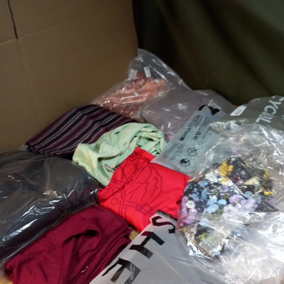 LOT OF APPROX 20 ASSORTED CLOTHING ITEMS TO INCLUDE JUMPERS, DRESSES AND T-SHIRTS
