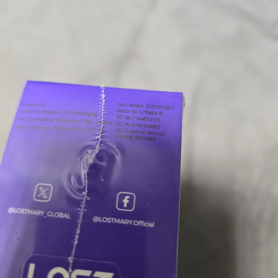 LOST MARY BM6000 REFILLABLE POD KIT – BLUEBERRY SOUR RASPBERRY - 20MG/ML, 5-PACK