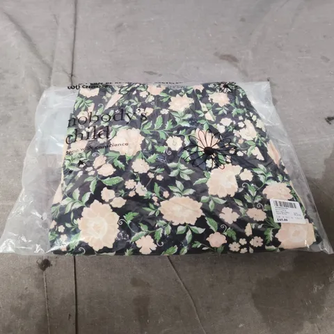 NOBODY'S CHILD BELLA MINI DRESS AGNES FLORAL – BLACK, UK 4 (EU 32)