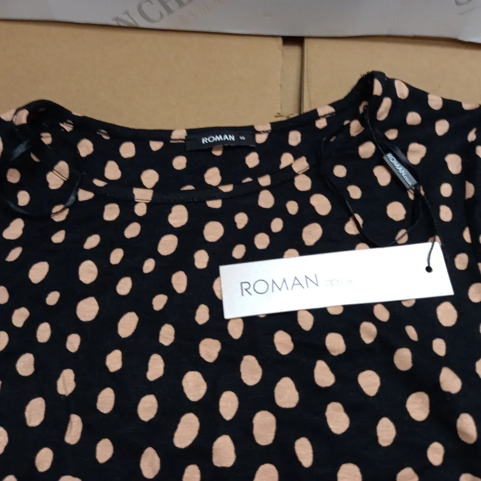 ROMAN PEBBLE SPOT TEA DRESS - 10